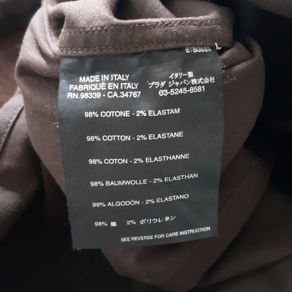 Auth Prada Brown Tie-dye Western Shirt Blouse - Picture 4 of 6